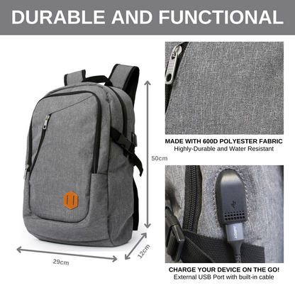 Signature Laptop Backpack with USB Port